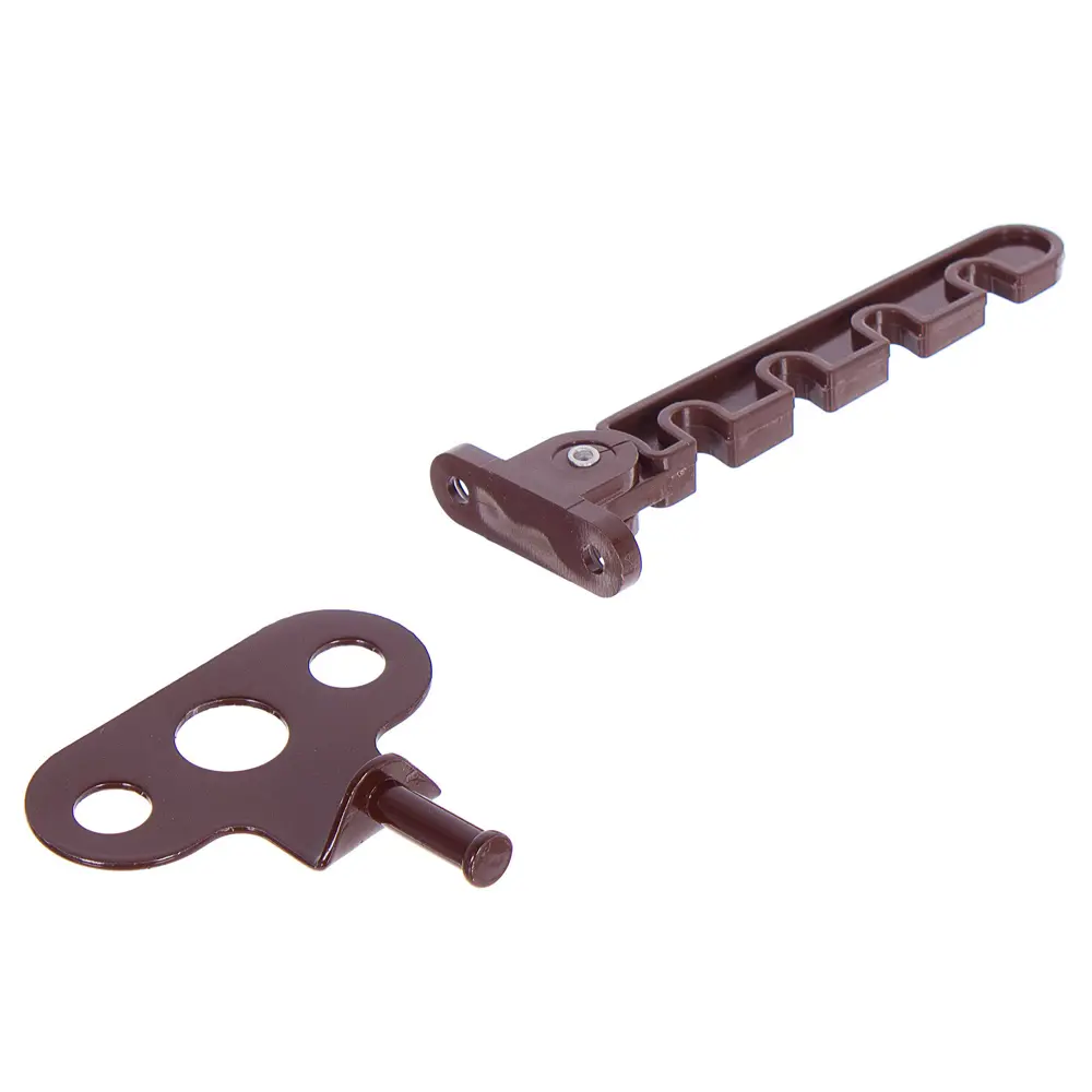 Ограничитель оконный для ПВХ окна 105 мм ABC/пластик цвет коричневый ЛЕВША STLM-2207952