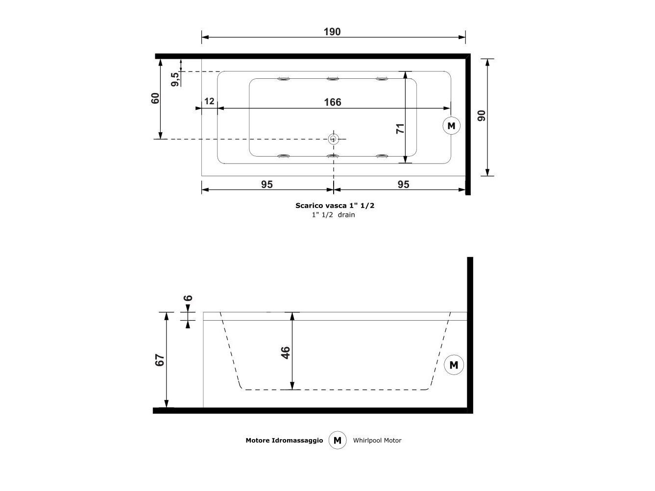 Прямоугольная ванна с гидромассажем Gruppo Treesse мебель для ванной комнаты - стандартные ванны ARCH-00119751 - Вид №8