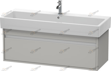 KT668900707 Ketho Тумбочка подвесная Бетонно-серый матовый декор Duravit