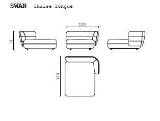 Модульный диван из ткани и кожи CPRN HOMOOD Shapes ARCH-00089262 - Вид №1