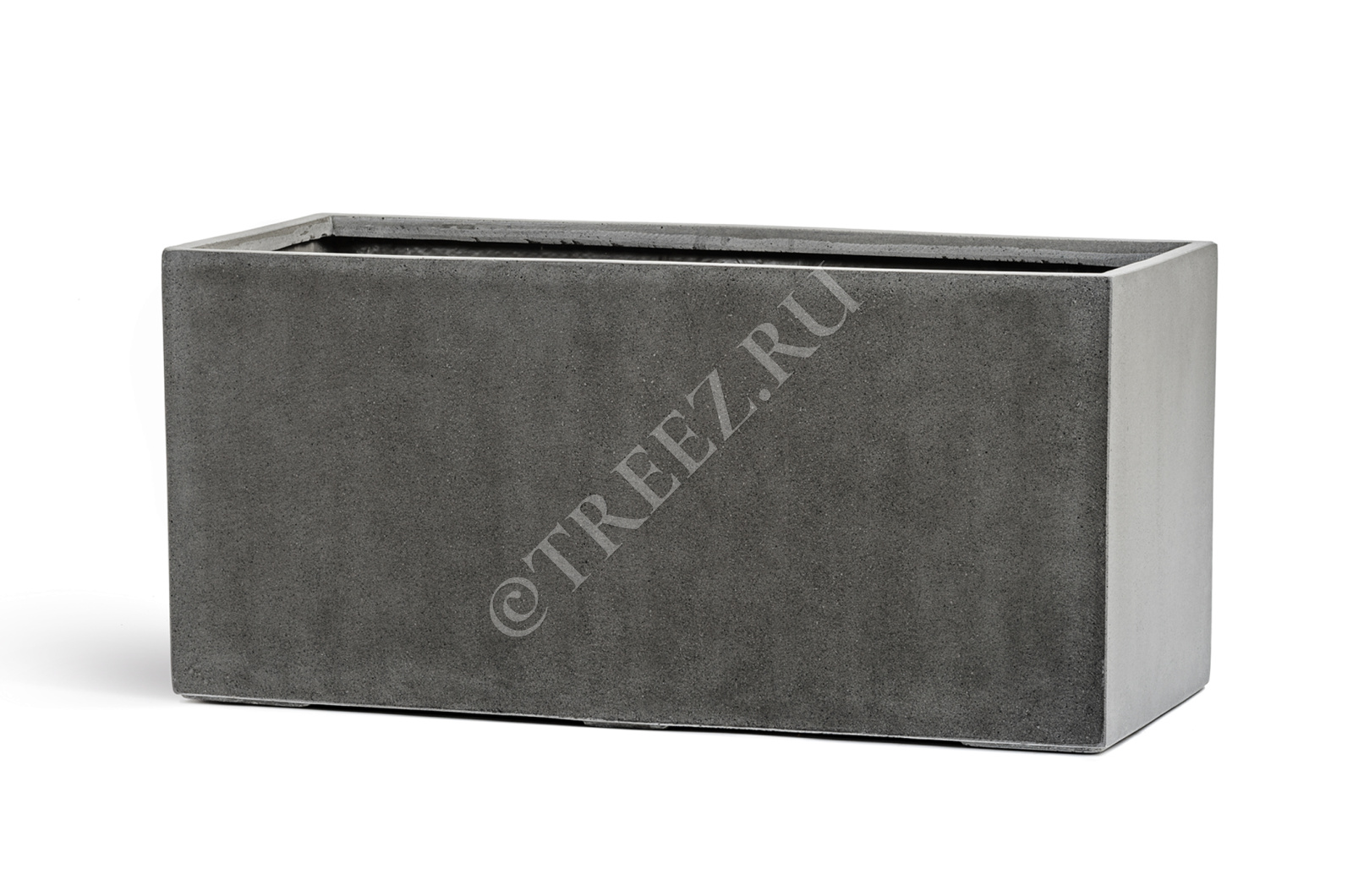 41.3319-02-019-GR-040 Кашпо  Effectory - серия Beton - Низкий прямоугольник - Тёмно-серый бетон Цветочная коллекция  - Вид №2