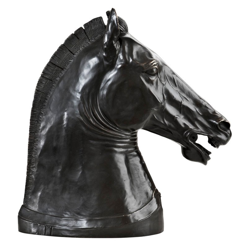 Статуэтка декоративная 52х45 см бронзовая Horse Head Medici Riccardi EICHHOLTZ ЛОШАДЬ, ЖИВОТНЫЕ 062743 Бронза;черный  - Вид №1