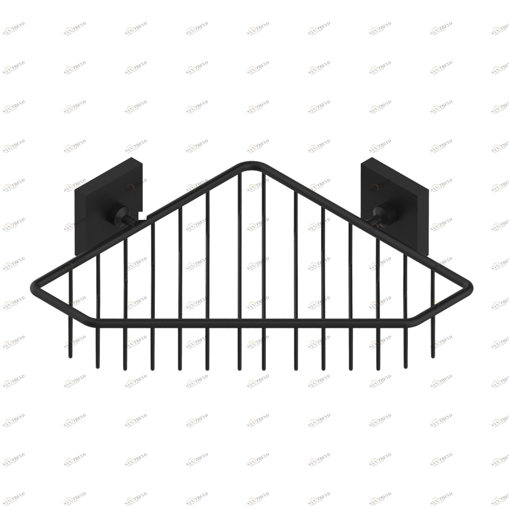 A6H-3623 Мыльница-сетка большая угловая с фланцами 200 x 200 мм Thg-paris Profil с рукоятками с инкрустацией Lalique Покрытие PVD матовая бронза A6H-3623 CAT.F