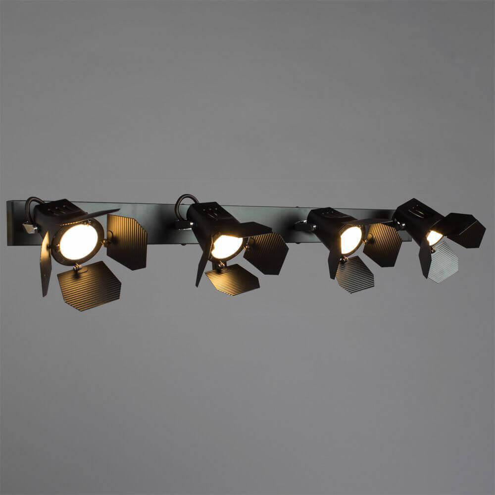 Спот потолочный черный Arte Lamp Cinema A3092PL A3092PL-4BK ARTE LAMP CINEMA ЧЕРНЫЙ 00-3891102 Черный  - Вид №2