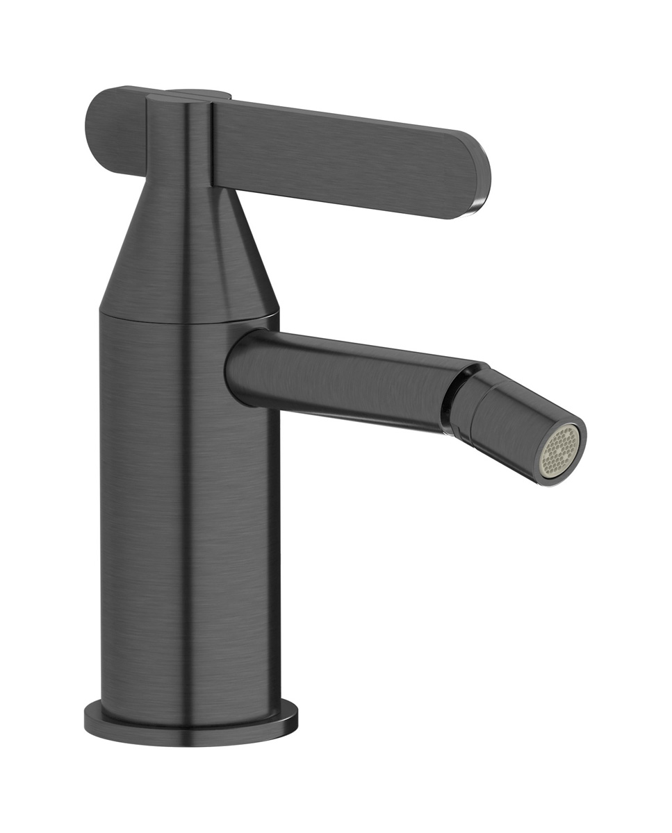 Смеситель для биде на 1 отверстие в комплекте с донным клапаном. WE ARE IB oh305cc Brushed Black Chrome Soho