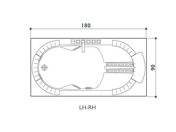 Встраиваемая прямоугольная ванна с гидромассажем Jacuzzi® J-Sha ARCH-00077899 - Вид №2