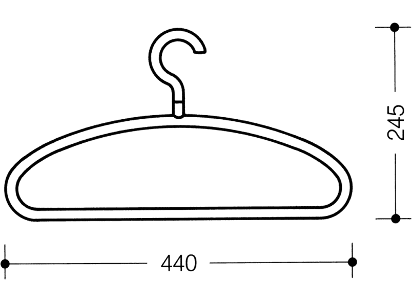 571.3 Вешалки для одежды и брюк HEWI USA Produkte  - Вид №2