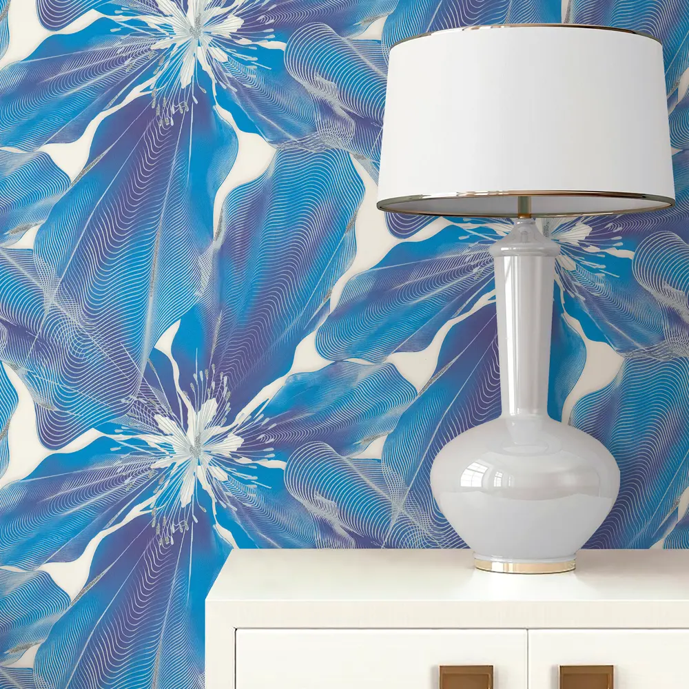 Обои флизелиновые Euro Decor Glossy синие 1.06 м ED7171-20 85310007 STLM-2038897 - Вид №2