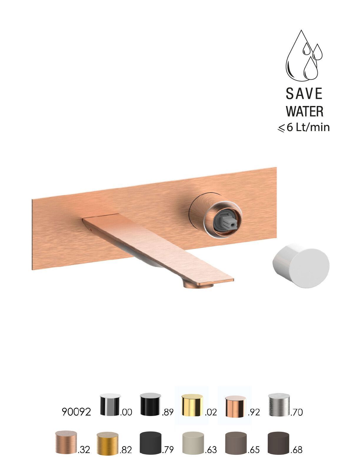 Смеситель для раковины с ограничителем расхода с пластиной Rubinetterie Frattini Narciso S ARCH-00138344 - Вид №10