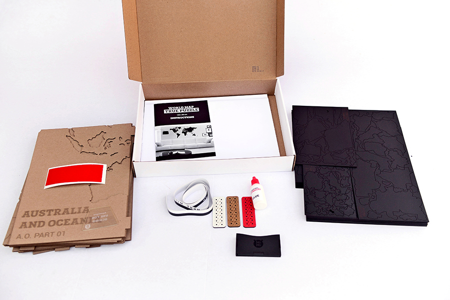 1601-12 new Пазл «карта мира» черная 100х60 см new Mimi  - Вид №9