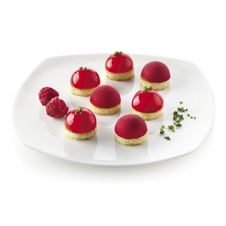 20.006.00.0065 Форма для приготовления пирожных semisfera 17,5 х 23 см силиконовая Silikomart  - Вид №2