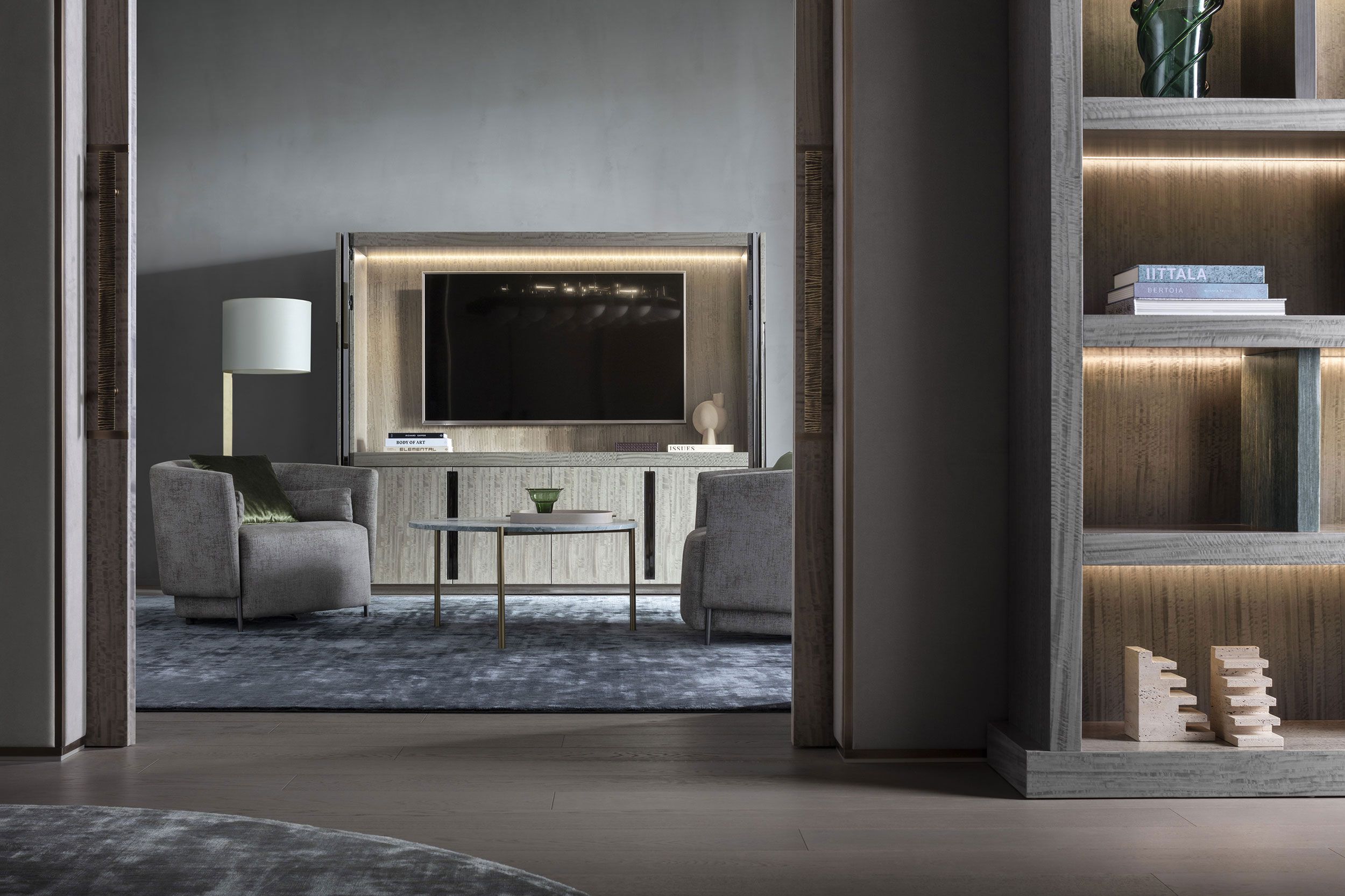 Отдельно стоящий книжный шкаф из эвкалипта OAK Metronome ARCH-00097254 - Вид №7