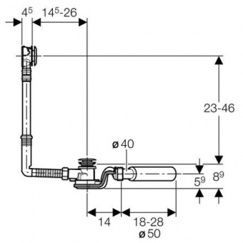 150.755.21.1 слив-перелив для ванны (хром глянц.) Santreyd  - Вид №1