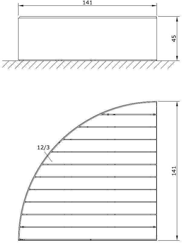 Euroform W Изогнутая деревянная скамья  1750  - Вид №4