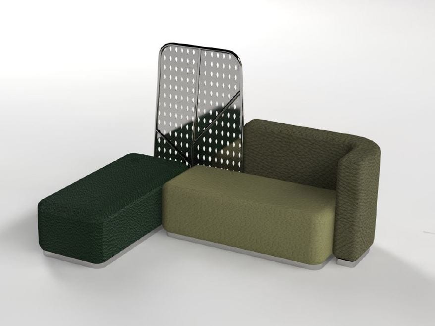 Модульная кожаная скамья Viscio Urban Design зеленый ARCH-00065542