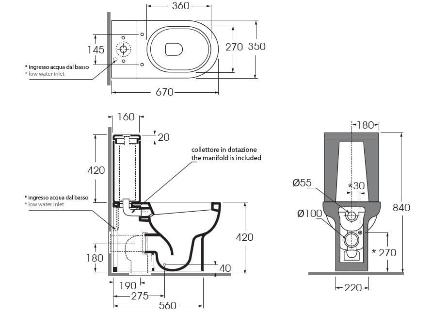 Керамический туалет Azzurra Ceramica облако ARCH-00135604 - Вид №14