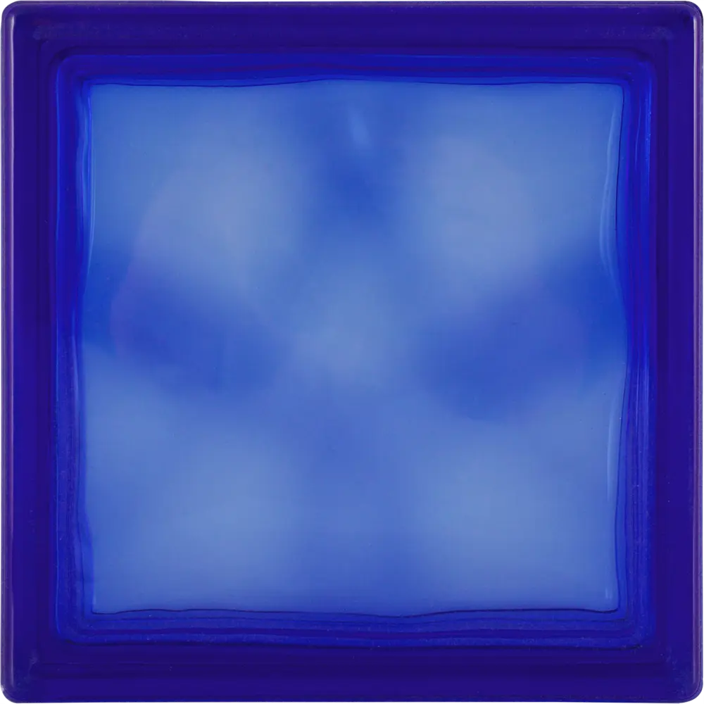 Стеклоблок Волна окрашенный в массе цвет синий VITRABLOCK STLM-2125029 - Вид №2