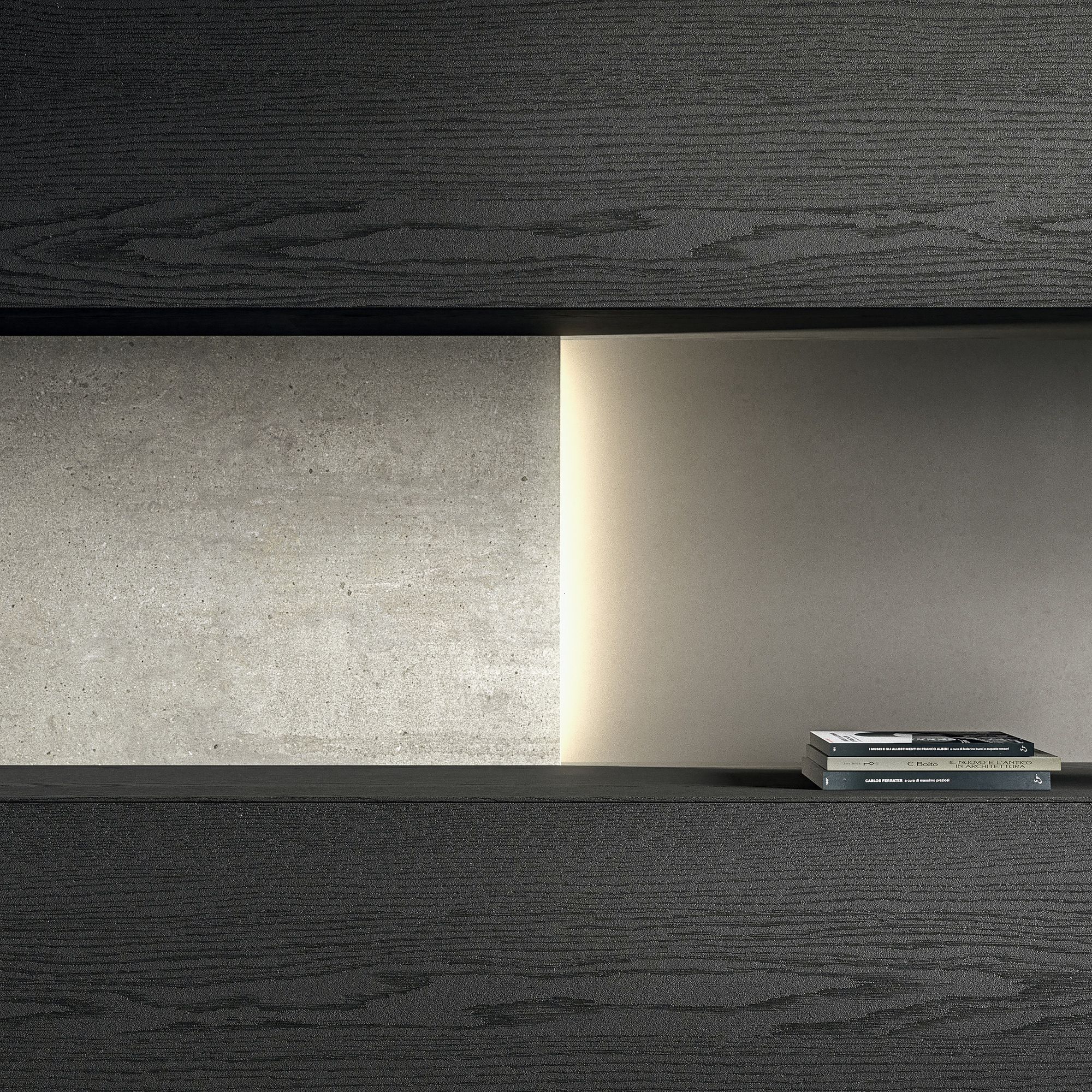 Оборудованная стена из шпона со встроенным освещением MODULNOVA Blade ARCH-00114846 - Вид №2