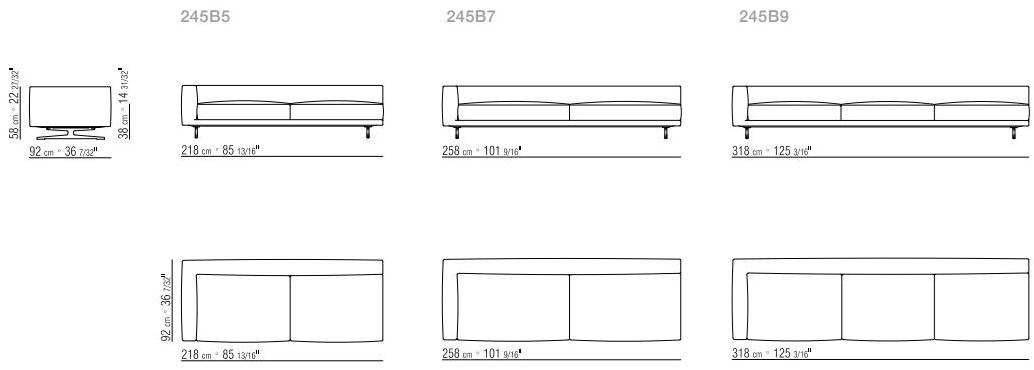 Flexform Модульный угловой диван из ткани sun-id-1424130 - Вид №4