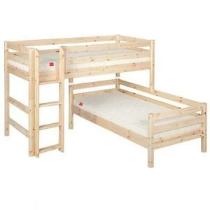 Кровать Flexa Classic двуспальная модульная с прямой лестницей, лакированная, 190 см