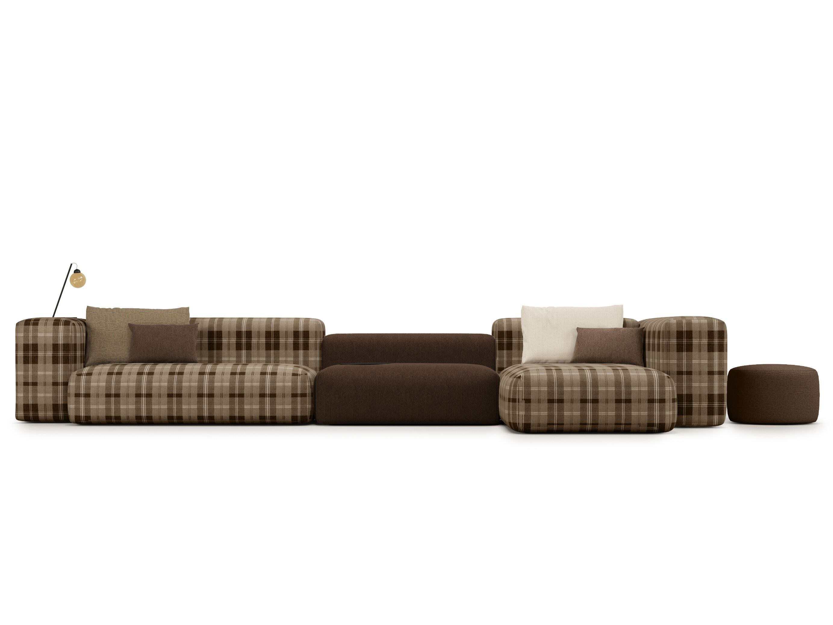 Тканевый диван с полуостровом HANNABI MODEL NO.08 ARCH-00030620