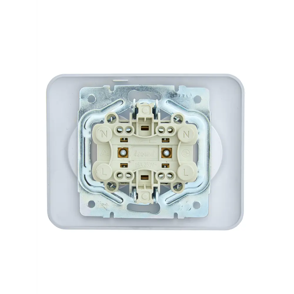 Розетка двойная встраиваемая Lezard Asti без заземления цвет белый STLM-2067784 - Вид №2