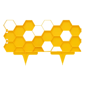 Садовый бордюр Протэкт Соты СОС-20 Ж желтый