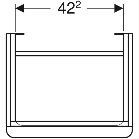 500.350.JR.1 Шкафчик для раковины Geberit Smyle Square, с одной дверцей Geberit  - Вид №16