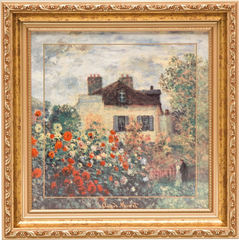 10625505 Goebel Картина 31х31см "Дом Художника" Моне Фарфор 