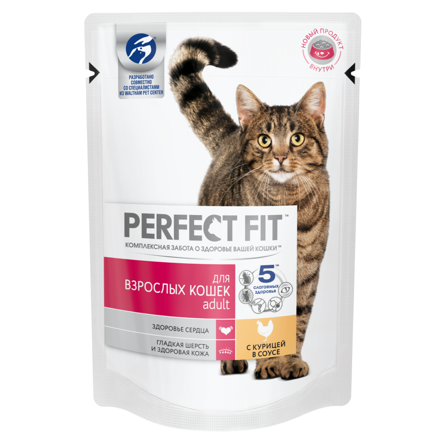 ПР0041508 Корм для кошек курица конс. пауч Perfect Fit 