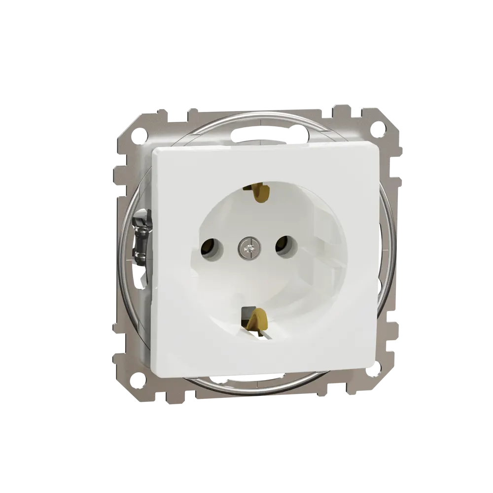 Розетка встраиваемая Systeme Electric Sedna Design с заземлением, цвет белый 84826970 STLM-2188847 - Вид №1