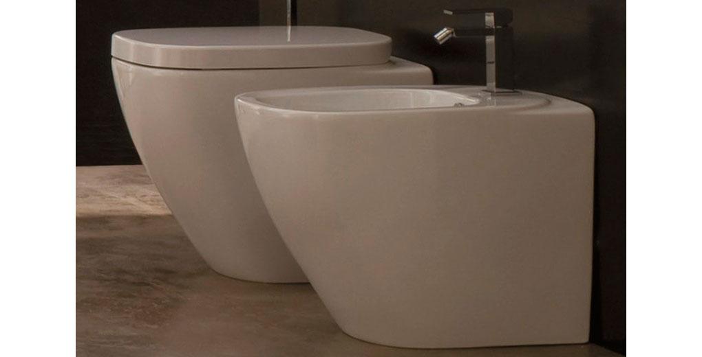 DL10 Приставной унитаз напольный Белый Ceramica Hidra DIAL Италия - Вид №1