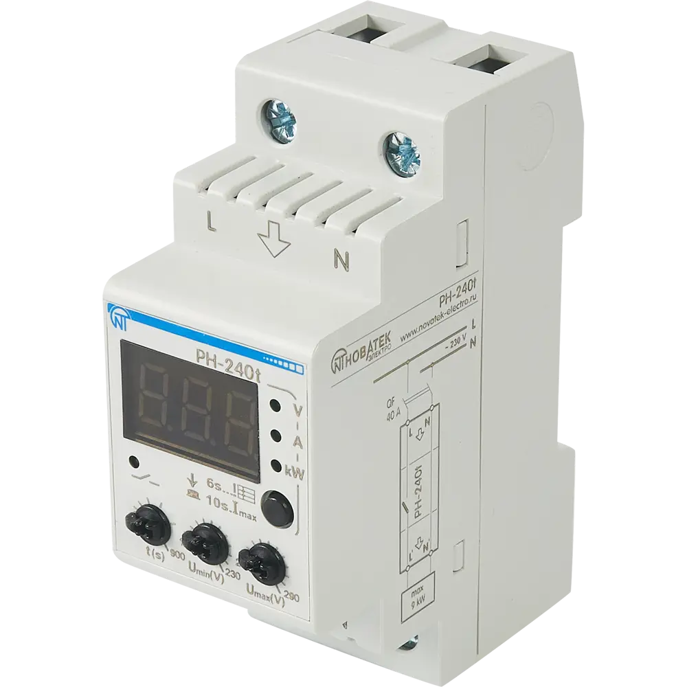 Реле контроля напряжения мультифункциональное РН-240Т НовАтек-Электро STLM-2120641
