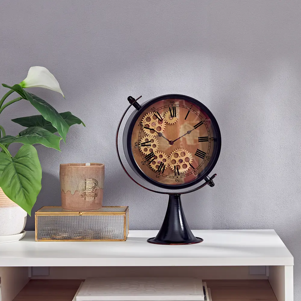 Часы настольные Dream River Месяц EA 1194 круглые металл цвет коричневый бесшумные ø22 Осень STLM-2143406 - Вид №5