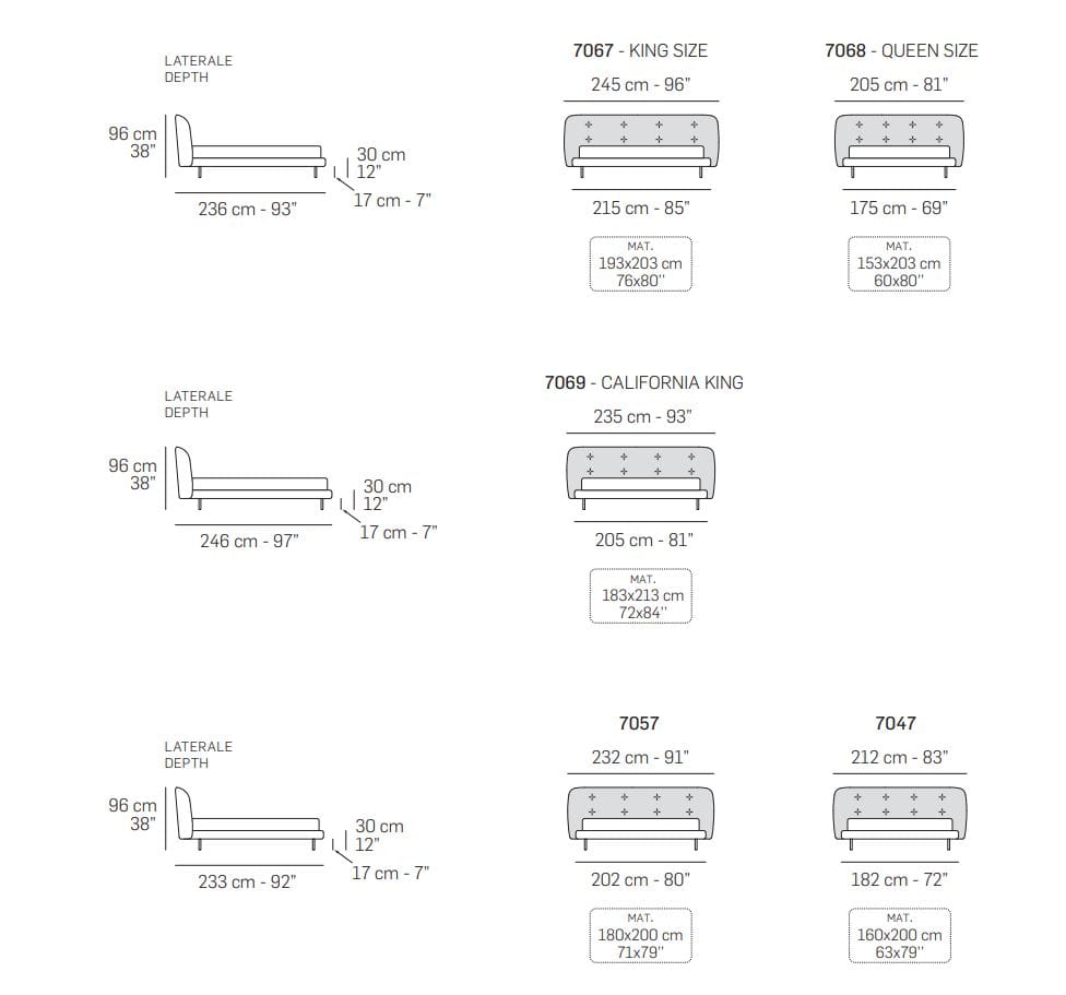 Двуспальная кровать из ткани NICOLINE RUBICON ARCH-00067490 - Вид №7