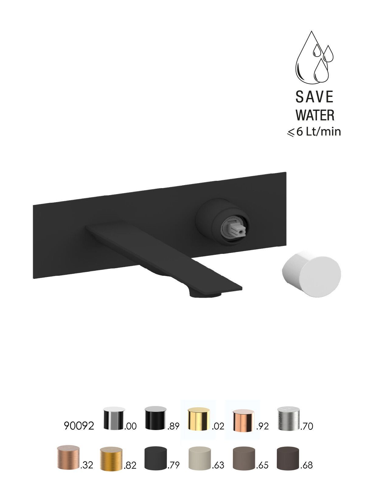 Однорычажный настенный смеситель для раковины без слива Rubinetterie Frattini Narciso S ARCH-00045233 - Вид №5