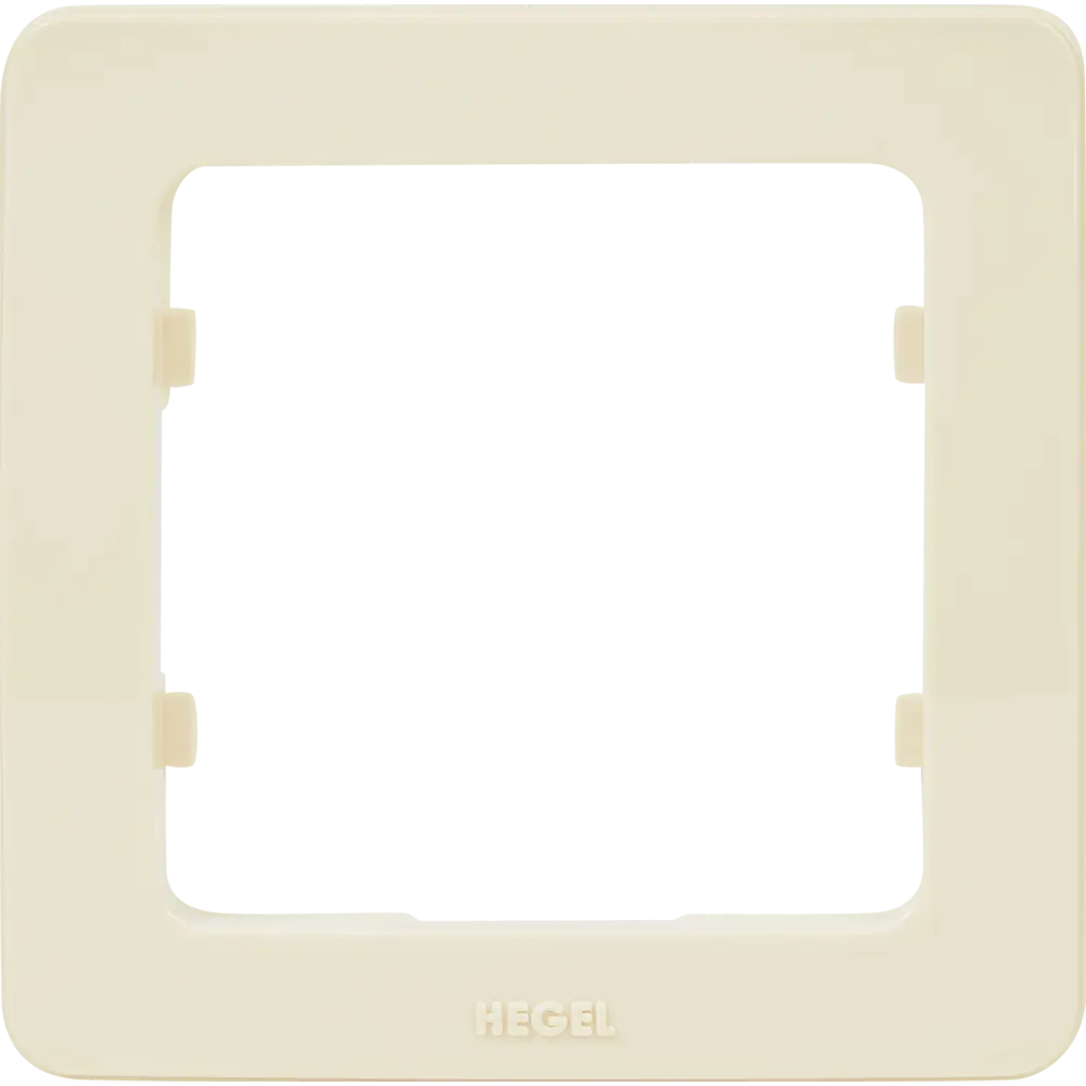 Рамка для розеток и выключателей Hegel 1 пост цвет слоновая кость STLM-2113562 - Вид №1