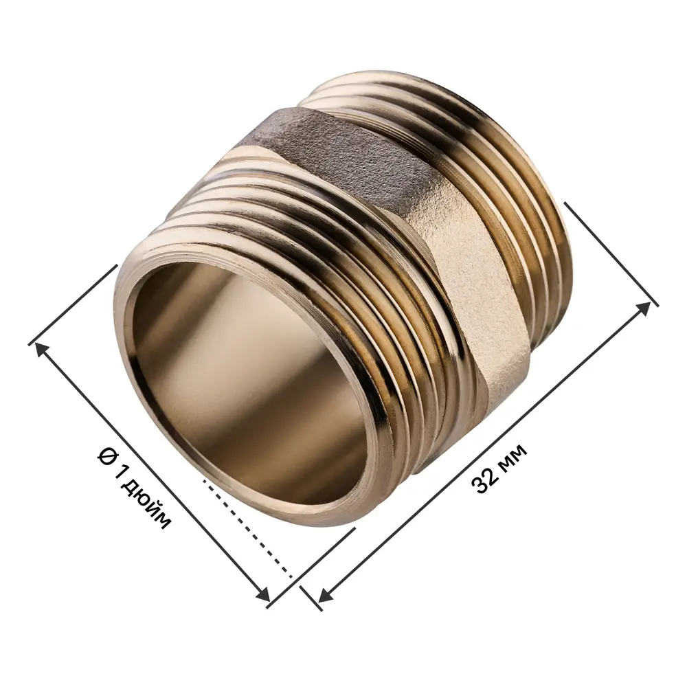 Ниппель MONLID 1" НР мм никелированная латунь 89421196 STLM-2032463 