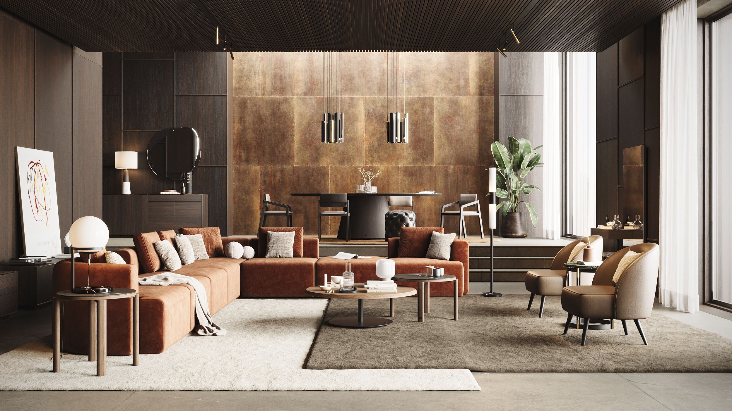 Деревянный шкаф с распашными дверцами и ящиками Laskasas Origin ARCH-00071773 - Вид №4