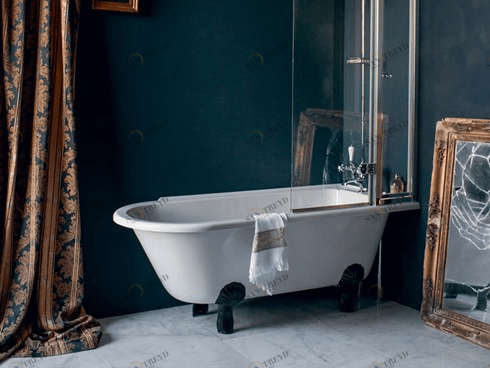 Ванна акриловая Hampton правосторонняя с ножками L3B Hampton Burlington E14, L3B