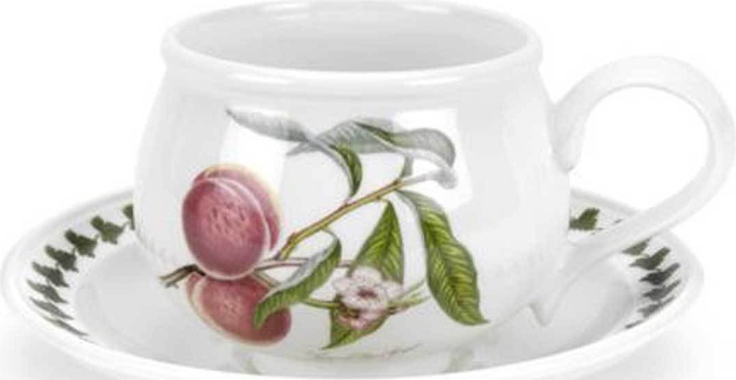 10571680 Portmeirion Чашка чайная с блюдцем Portmeirion "Помона.Персик" 200мл Фаянс 