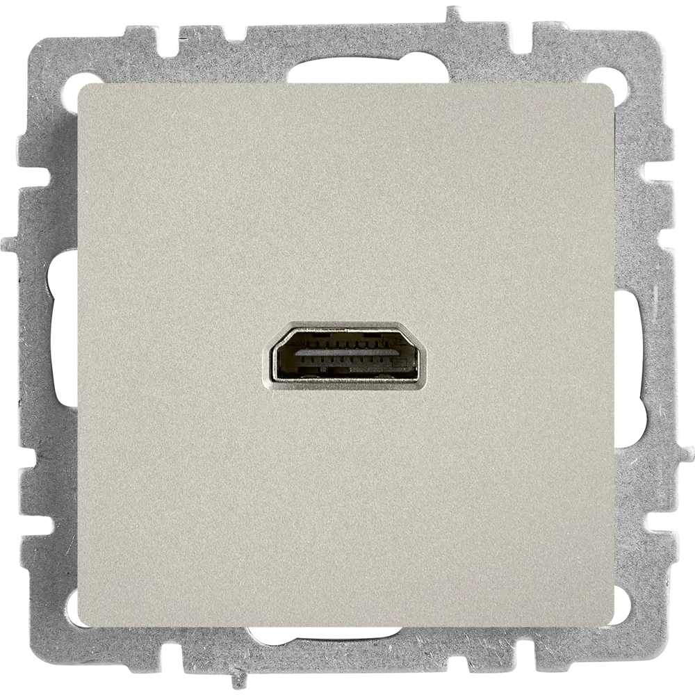 Розетка HDMI IEK Brite для скрытого монтажа в цвете сталь 87761619 STLM-1107981