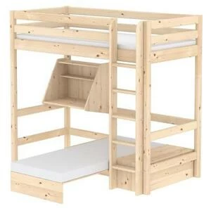 Кровать Flexa Classic Casa высокая со встроенным спальным модулем и столом, лакированная, 200 см