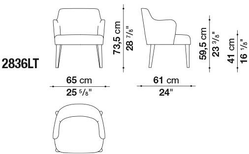 Maxalto Стул с обивкой и подлокотниками Febo sun-id-1477192 - Вид №6
