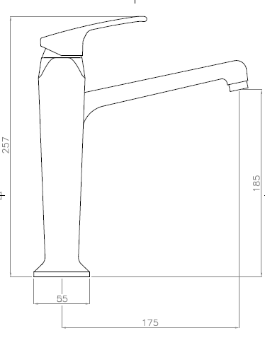 Смеситель на раковину однорычажный, высокий Cezares LEGEND-LSM2-A-02 - Вид №1