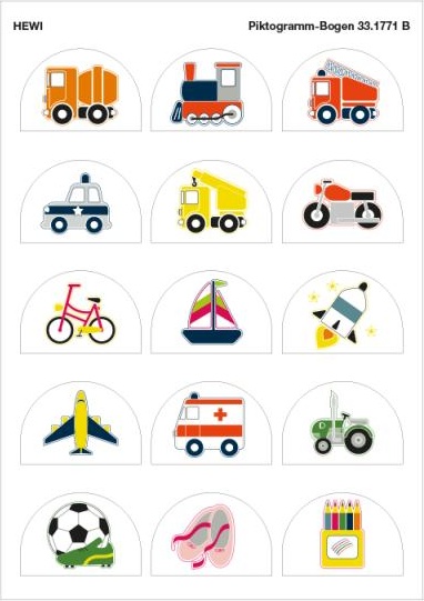 33.1771B лист с пиктограммами HEWI System 111 | Polyamid 