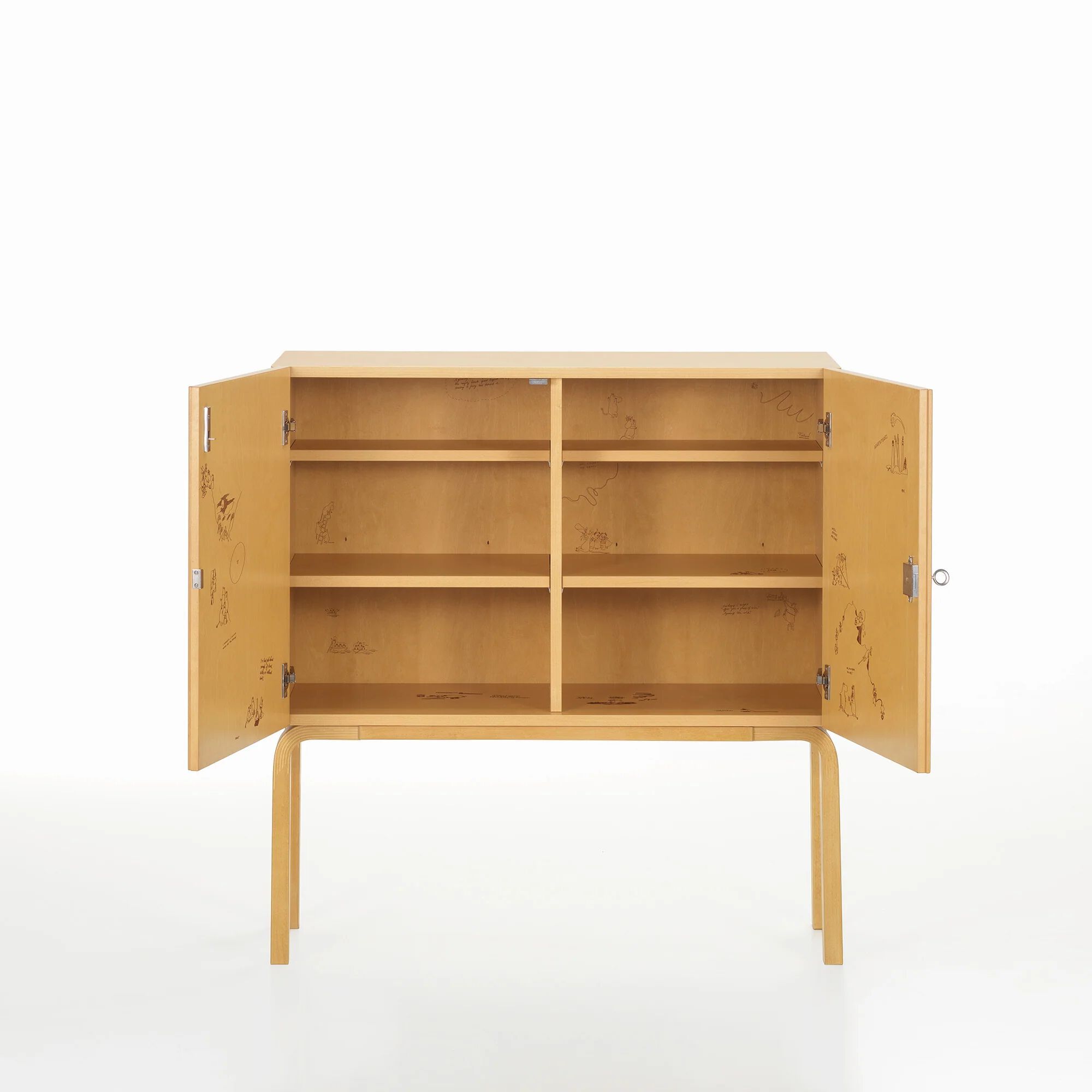 Березовый шкаф с распашными дверцами Artek CABINET 250 CELEBRATION ARCH-00044151 - Вид №1