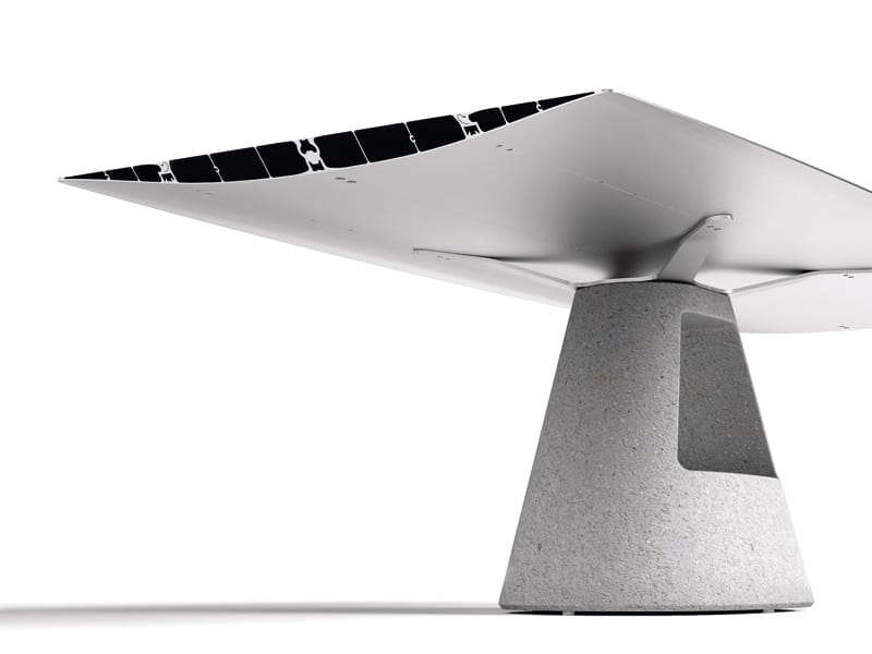 Прямоугольный обеденный стол из алюминия и бетона BD Barcelona Aluminium ARCH-00127398 - Вид №4