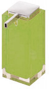 RA80(04) Gedy G-Rainbow, настольный дозатор с плоским носом, цвет хром - зеленый