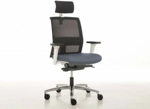 Linea Fabbrica 5-спицевое кресло руководителя с подголовником Omnia white